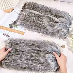 Чехол для ботинка из полиэстера с имитацией лисьего меха&nbsp;AJEW-WH20130-37B