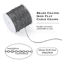 Железные плоские кабельные цепи с латунным покрытием CH-TAC0007-01B