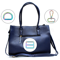 15 шт. 3 стильных поворотных застежек из цинкового сплава радужного цвета FIND-GF0003-40