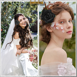 Заколки для волос из ткани и железа из кожи аллигатора AJEW-SP0002-84B