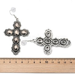 Серьги-подвески из сплава стекла для женщин&nbsp;LS-EJEW-U053-03AS-01