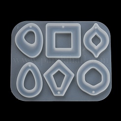 Квадратная каплевидная овальная силиконовая форма для подвески своими руками DIY-E072-04A
