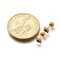 Серьги-гвоздики из нержавеющей стали 304 с ионным покрытием (IP) EJEW-A118-16G-01