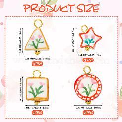 8 pendentif en porcelaine faite à la main&nbsp;HJEW-SW00367