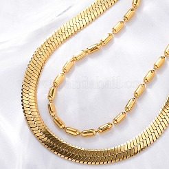 Многорядный браслет из нержавеющей стали 304 BJEW-I304-02G