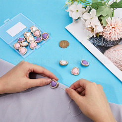 15 шт. 3-цветные литые пуговицы на ножке BUTT-GF0003-44