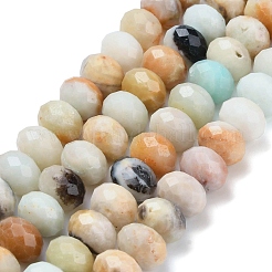 Натуральный цветок амазонитовые бусины пряди G-C259-A15-8x12mm