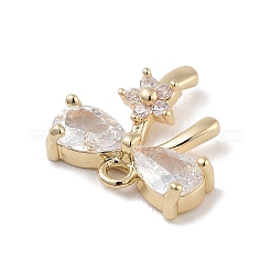 Латунные подвески из прозрачного кубического циркония&nbsp;LS-KK-Z061-17G