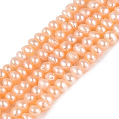 Brin de perles de culture d'eau douce naturelles&nbsp;PEAR-N015-04C-02B