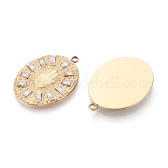 Подвески из нержавеющей стали 304 с микропаве из кубического циркония&nbsp;STAS-N109-205G