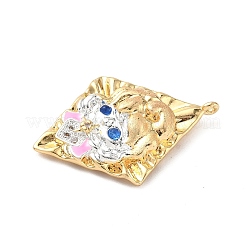 Латунные микропроволочные кубические циркониевые подвески из эмали KK-L250-08G-07