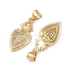 Pendenti in zirconi cubici trasparenti in micro pavè di ottone&nbsp;ZIRC-I367-13G-09