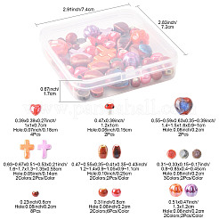 48шт фарфоровые бусины ручной работы PORC-FS0001-34