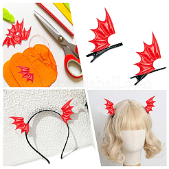40 pièce 2 accessoires décoratifs en cuir PU en forme d'aile de démon de style&nbsp;FIND-GF0005-93A
