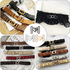 6 шт. 3-х цветные пряжки для ремня в форме сердца из сплава&nbsp;FIND-WR0010-57