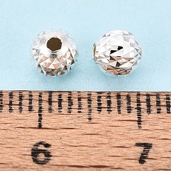 925 текстурированная бусина из стерлингового серебра STER-T008-44S-02