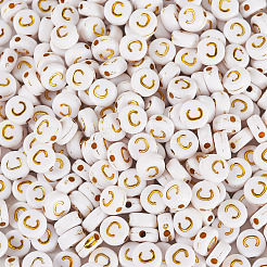 500 pièces de placage de perles acryliques&nbsp;PACR-TADJ0001-01C
