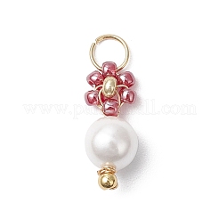 Подвески-цветы из стеклянных бусинок&nbsp;PALLOY-MZ00678