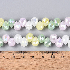 Гальванические стекляныне бусины&nbsp;EGLA-N025-01B-B01