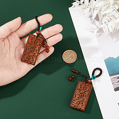 2 шт. подвесные украшения из дерева и полиэстера из ПВХ KEYC-FH0001-65