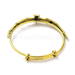 ゴシックバット合金伸縮性バングル  ハロウィンのバングル  アンティーク黄金  内径：2-1/2インチ（6.2cm）&nbsp;BJEW-B081-01AG