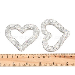 Anneaux de liaison faits main en pâte polymère et strass&nbsp;CLAY-H009-04A
