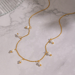 Элегантные круглые белые подвески-колье с имитацией жемчуга&nbsp;FU4888