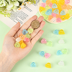 120 шт. 6-цветные светящиеся прозрачные смоляные украшения в виде осьминога&nbsp;RESI-SP0001-46