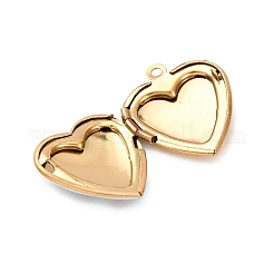 Подвески-медальоны в форме сердца из нержавеющей стали 304 STAS-Z168-02G-03