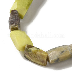 Brins de perles turquoise jaune naturel (jaspe)&nbsp;G-B078-J01-01