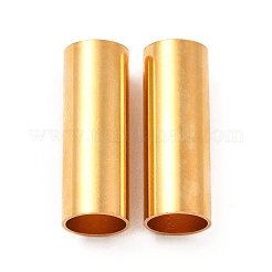 304ステンレススチールビーズ  大穴ビーズ  コラム  24KGP本金メッキ  25x9mm  穴：8mm&nbsp;STAS-P320-10J-G