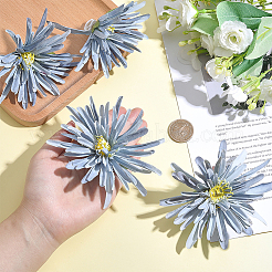 2 Paar Schuhschnallenclips aus Stoff und Kunststoff mit Blumenmuster&nbsp;AJEW-HY0003-42B