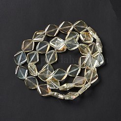 Стеклянные бусины с гальваническим покрытием &nbsp;EGLA-L032-FR04