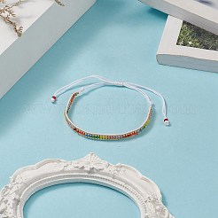 Braccialetto di perline intrecciate di semi giapponesi fatti a mano&nbsp;BJEW-MZ00017-01