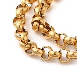 Ионное покрытие(ip) 304 нержавеющая сталь цепочка роло двухслойные ожерелья NJEW-L173-017G