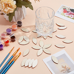 100шт конский глаз необработанный деревянный WOOD-WH0124-122A