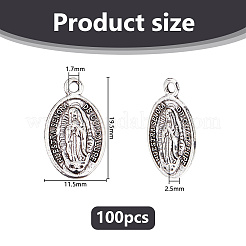 100 шт. Подвески из сплава в тибетском стиле&nbsp;TIBEP-DC0001-50