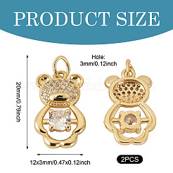 2шт латунные подвески с микропаве и кубическим цирконием&nbsp;KK-TA0002-81D
