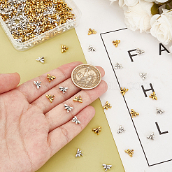 200 шт. 2-х цветные бусины из сплава в тибетском стиле в виде стрекозы&nbsp;TIBEB-PH0005-17