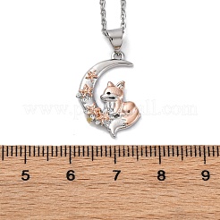 Латунная подвеска в виде лунной лисы&nbsp;NJEW-C067-02P