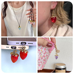 14 pièce 7 styles en acrylique transparent avec pendentifs en alliage&nbsp;TACR-TA0001-86