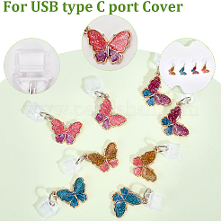 8 шт. 4-х цветные силиконовые мобильные заглушки от пыли FIND-CN0002-017