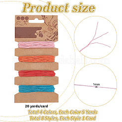 8 карта 8 стиля набор из вощеного хлопкового шнура OCOR-PH0006-38