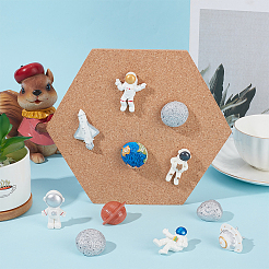 20 шт. 10 стиля железные кнопки для рисования в космической тематике&nbsp;AJEW-DR00040