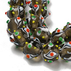 Бусы лэмпворк ручной работы&nbsp;LAMP-N025-05I