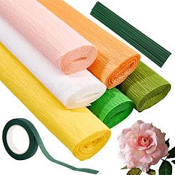 6 rouleau de papier crépon fait main 6 couleurs&nbsp;DIY-CP0012-89B