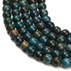 Perline Chrysocolla naturale fili&nbsp;G-G475-A03-6mm