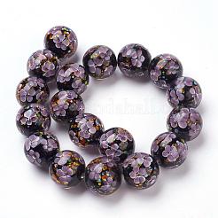 Ручной внутренняя цветочные бусины бисер пряди&nbsp;LAMP-L072-D06