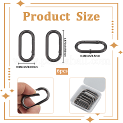 6 шт. Кольца пружинные затворные из сплава&nbsp;FIND-SP0001-24B