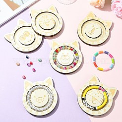 6 шт. 6 вида деревянных подносов для демонстрации браслетов с изображением животных ST-CJ0022-03